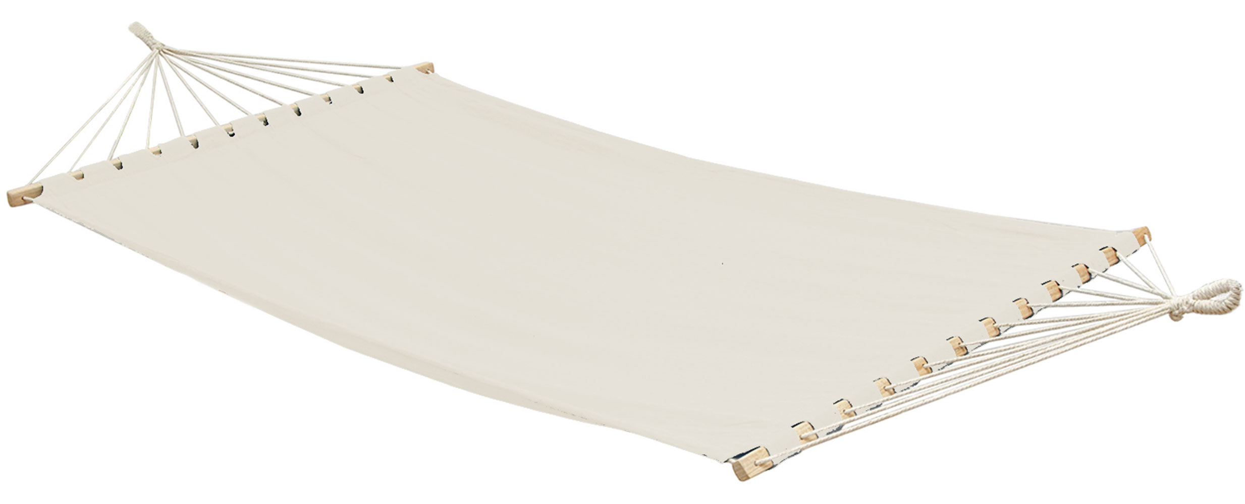 Amanka Xxl Grand Hamac Familial À Deux Places 200x120 Avec Barres En Bois Beige