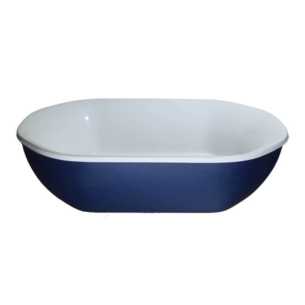 Geminus Abyss Blue / Gloss White Counter Top Basin