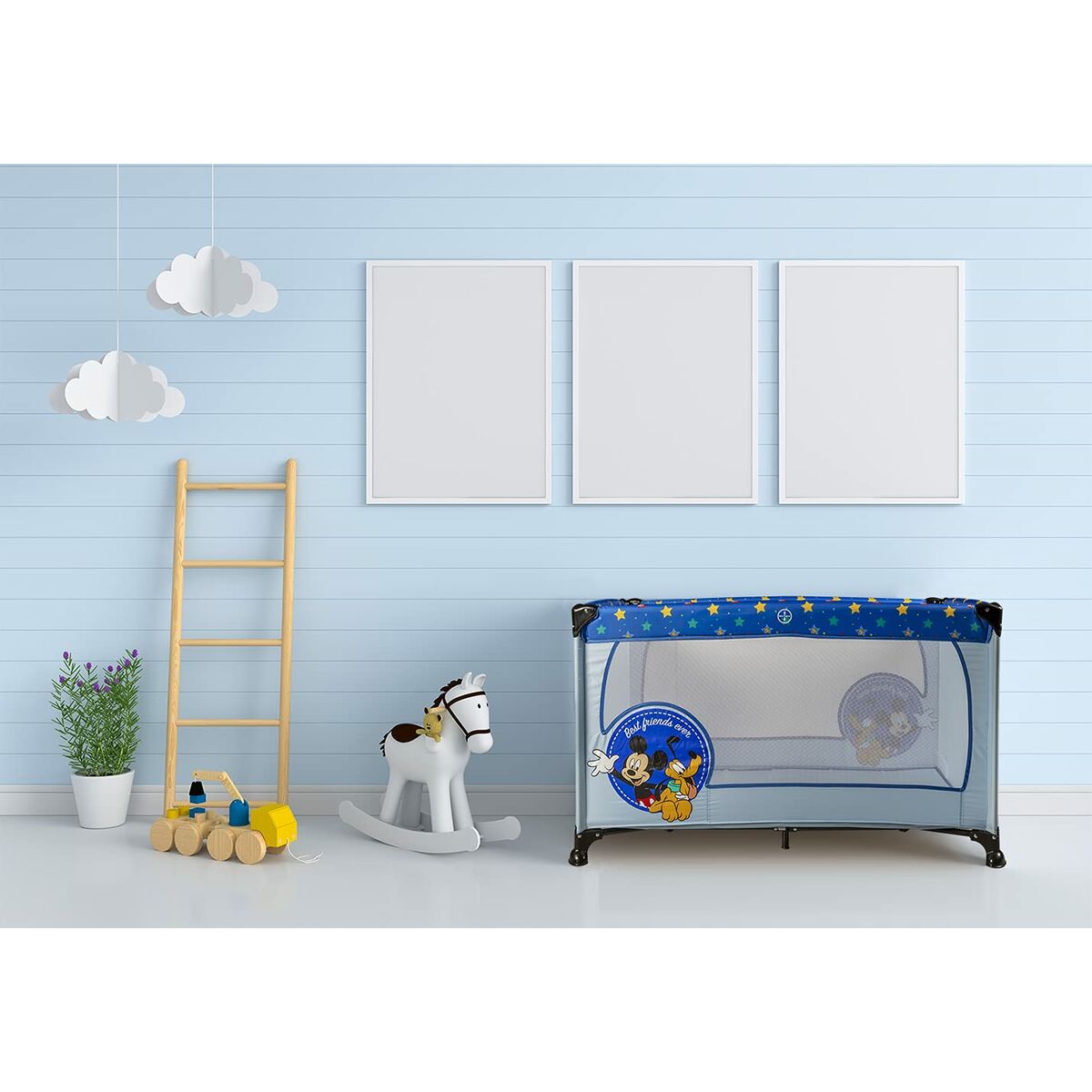 Lit Bébé De Voyage Mickey Mouse Cz10607 120 X 65 X 76 Cm Bleu