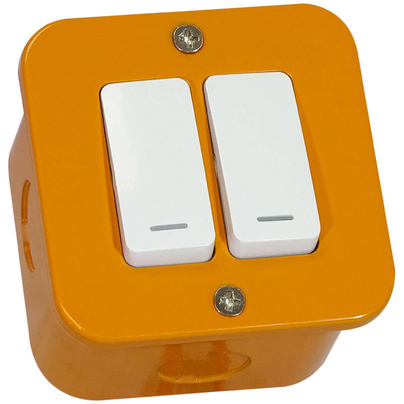 Orange Industrial Two Lever Switch (VMC112AM) - Veti