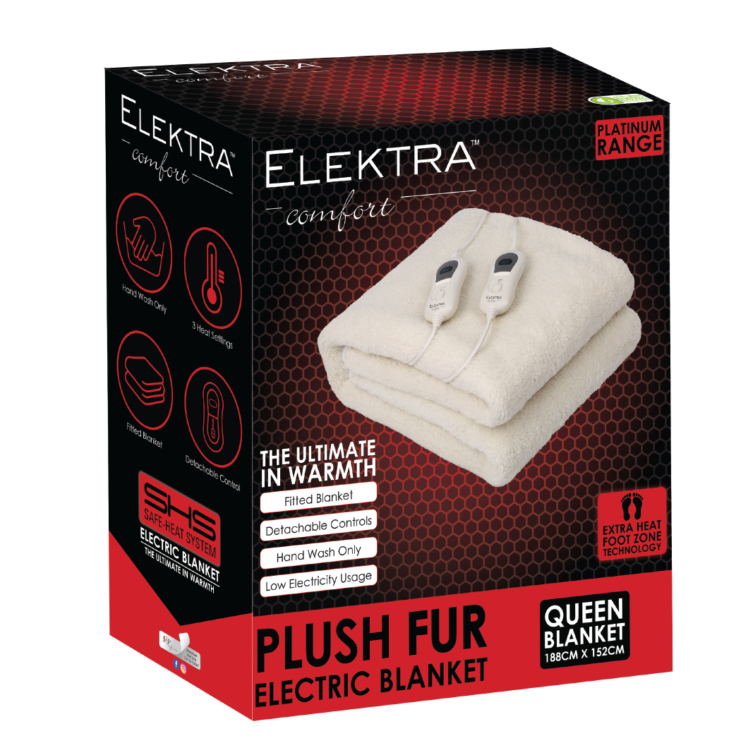 Electric Blanket Queen Acrylic Fur Fitted