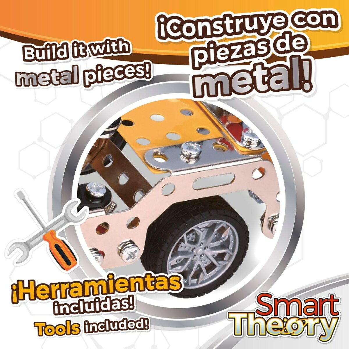 Set De Construction Colorbaby Smart Theory Mecano Car Voiture 202 Pièces (6 Unités)