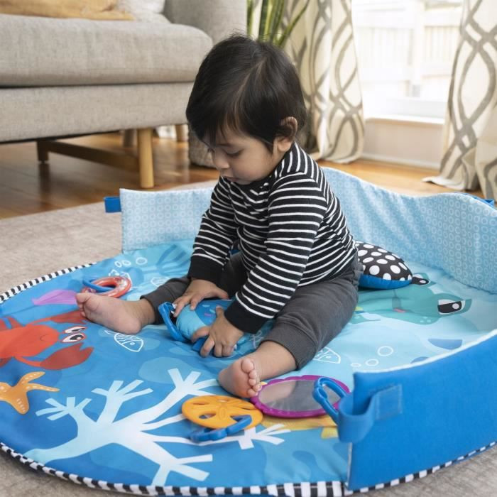 Baby Einstein, Tapis Musical D'Éveil Pour Bébé 4 En 1 Kickin Tunes Avec Piano 70 Sons 25 Min De Musique Et Lumieres Arche De Jue7 Jouets Dactivite Amovibles 4 Langues Des La Naissance