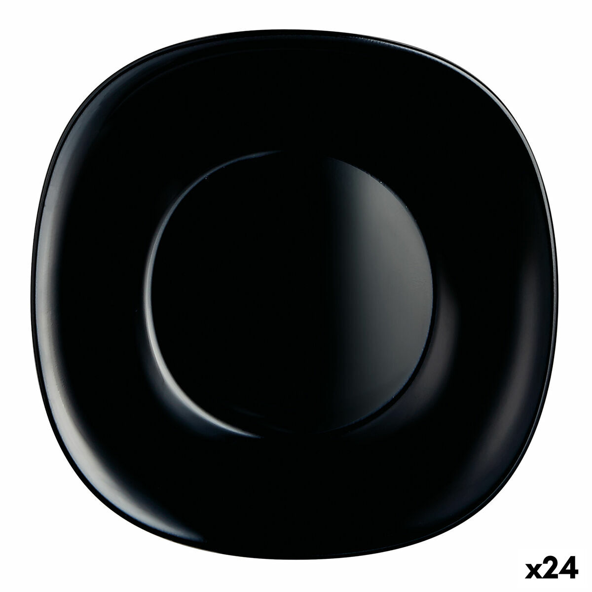 Assiette Creuse Luminarc Carine Noir Verre (ø 23,5 Cm) (24 Unités)