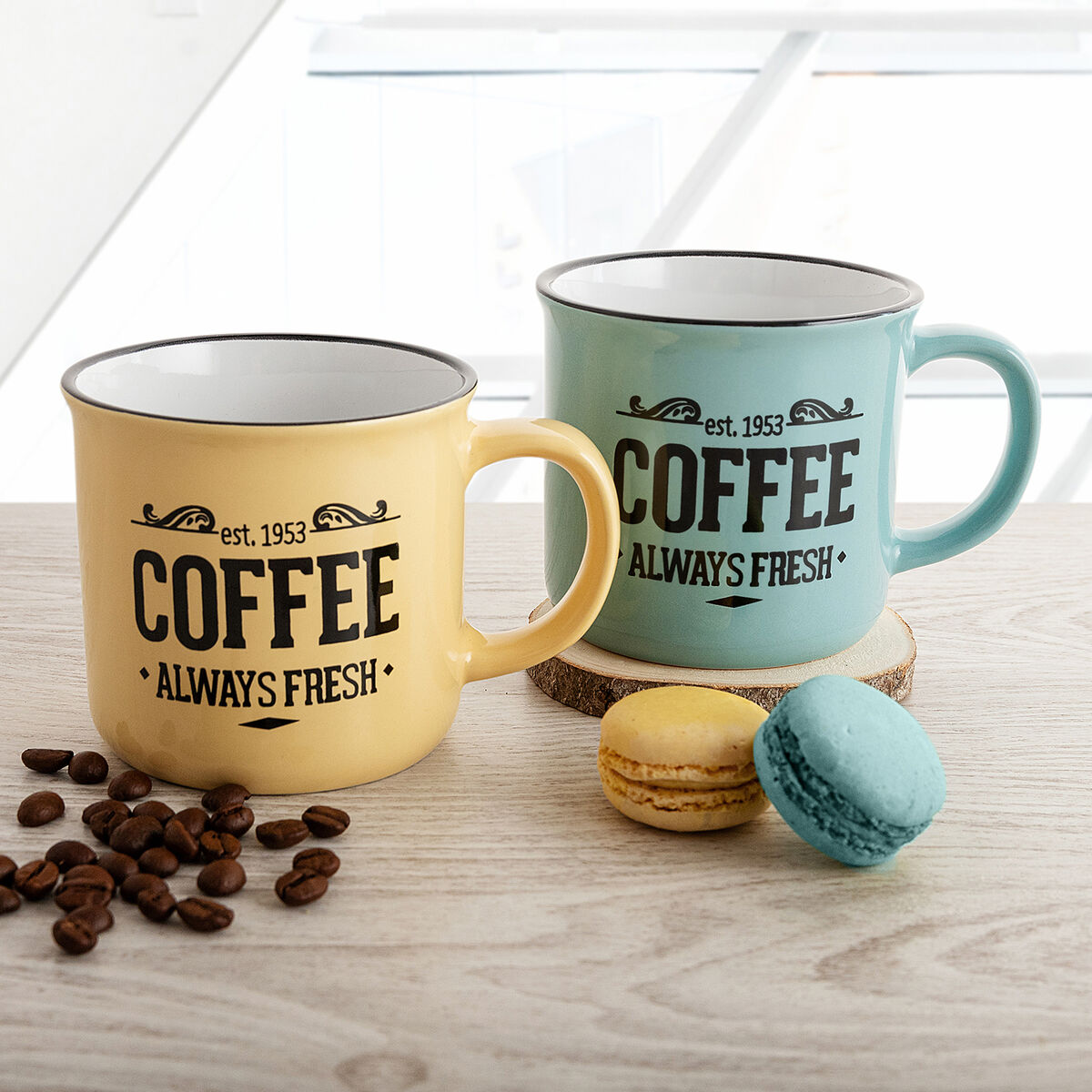 Tasse Quid Frappe Fresh Céramique Multicouleur (330 Ml) (12 Unités)