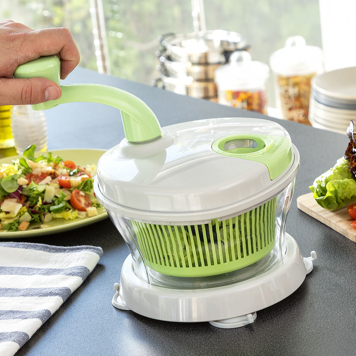 Centrifugeuse, Hachoir Et Mixeur À Main 4 En 1 Avec Accessoires Et Recettes Chopix Innovagoods