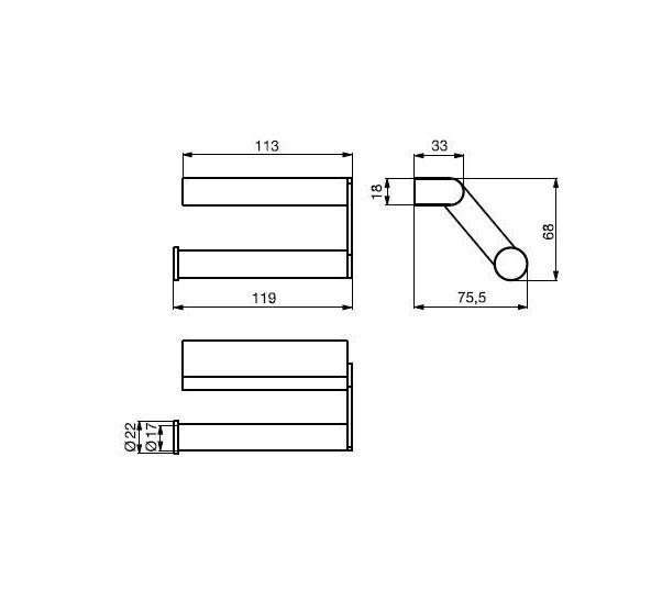 Ideal Standard - Porte-rouleau Connect Chromé Ideal Standard