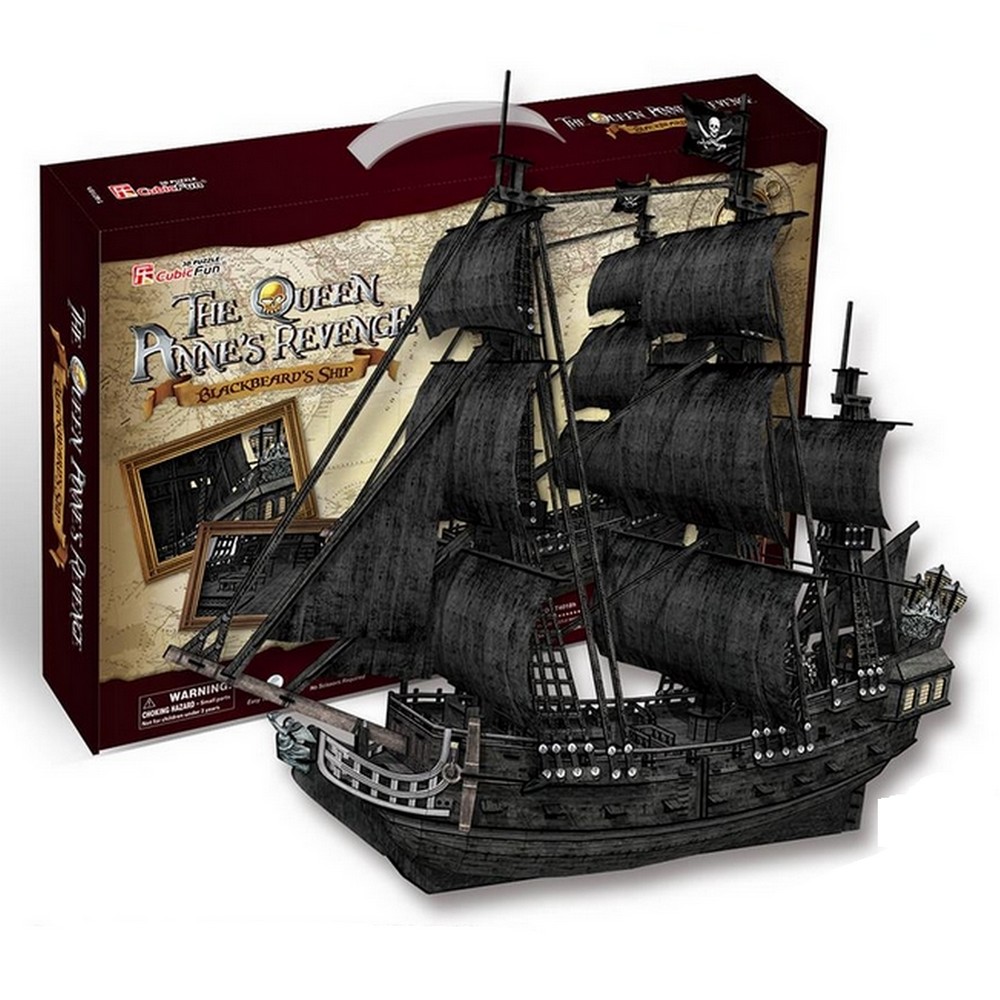 Puzzle 3d Queen Anne Revenge Maquette Bateau à Prix Carrefour