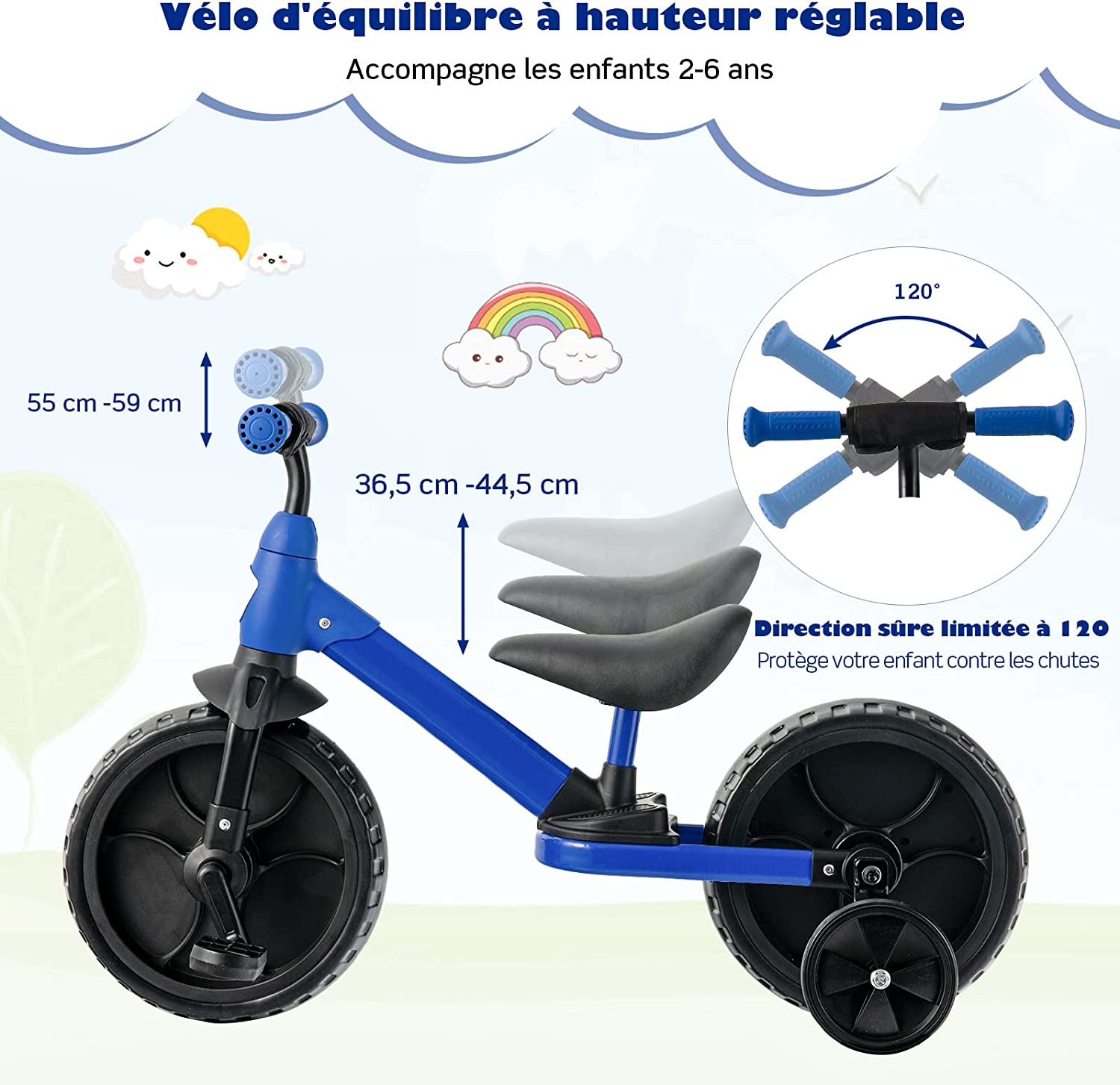 Costway 4 En 1 Vélo D'entraînement Pour Enfants