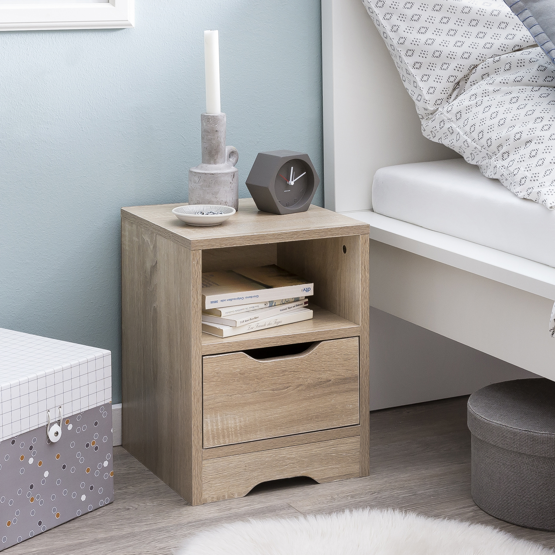 Wohnling Chevet Table De Chevet Sonoma Wohnling Chevet Petite Table De Chevet Moderne