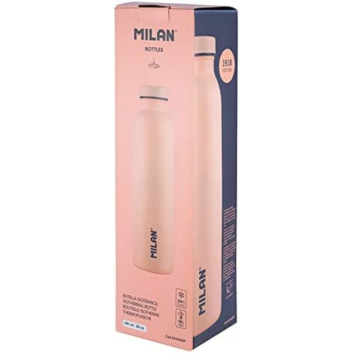 Bouteille Thermique Milan 1918 Rose Acier Inoxydable (591 Ml)