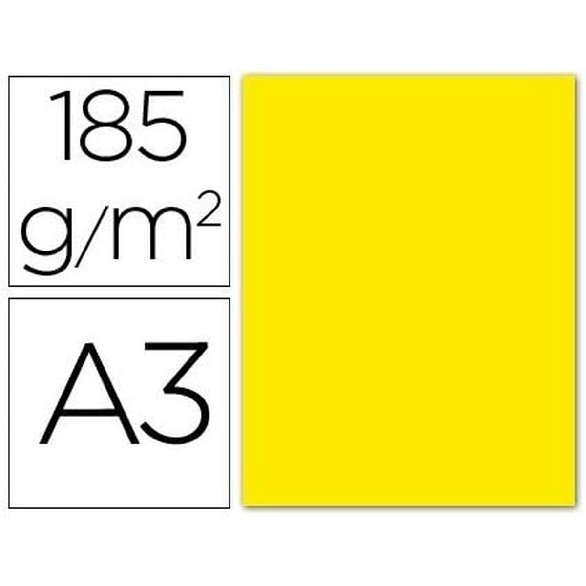 Papier Carton Iris Fluorescent 29,7 X 42 Cm Jaune (50 Unités)