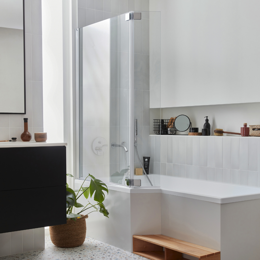 Pare Bain Jacob Delafon Neo, 2 Volets Chromé à Prix Carrefour