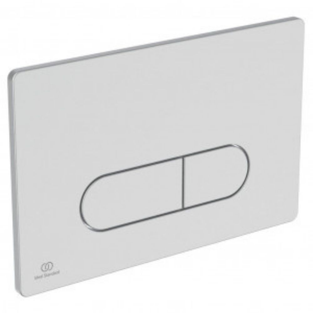 Ideal Standard Plaque De Commande Carrée  Oleas , Double Flux, Mécanique Blanche