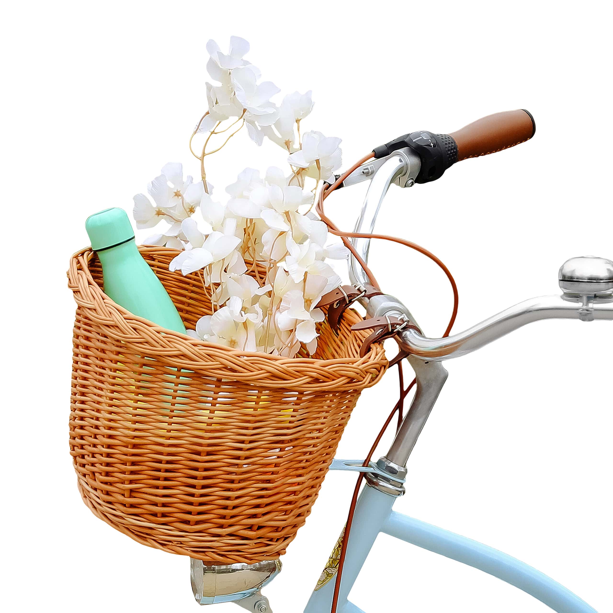 Panier arrière de vélo avec couvercle 55x31x36 cm Saule naturel XID - Sport