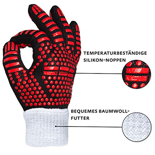 Overgrill Gants Pour Barbecue – Protection Contre La Chaleur Et Les Éclaboussures: 2 Maniques Pour Barbecue Pratiques Av