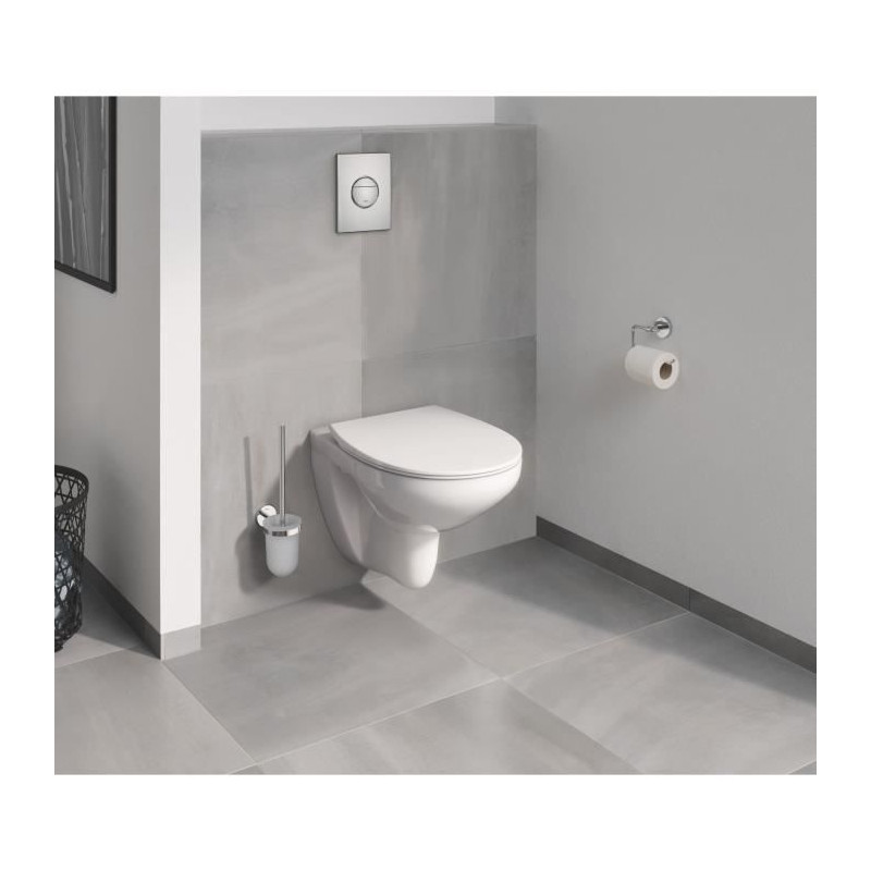 Cuvette Sans Bride Bau Ceramic Set De Toilette Slim + Abattant Quickfix