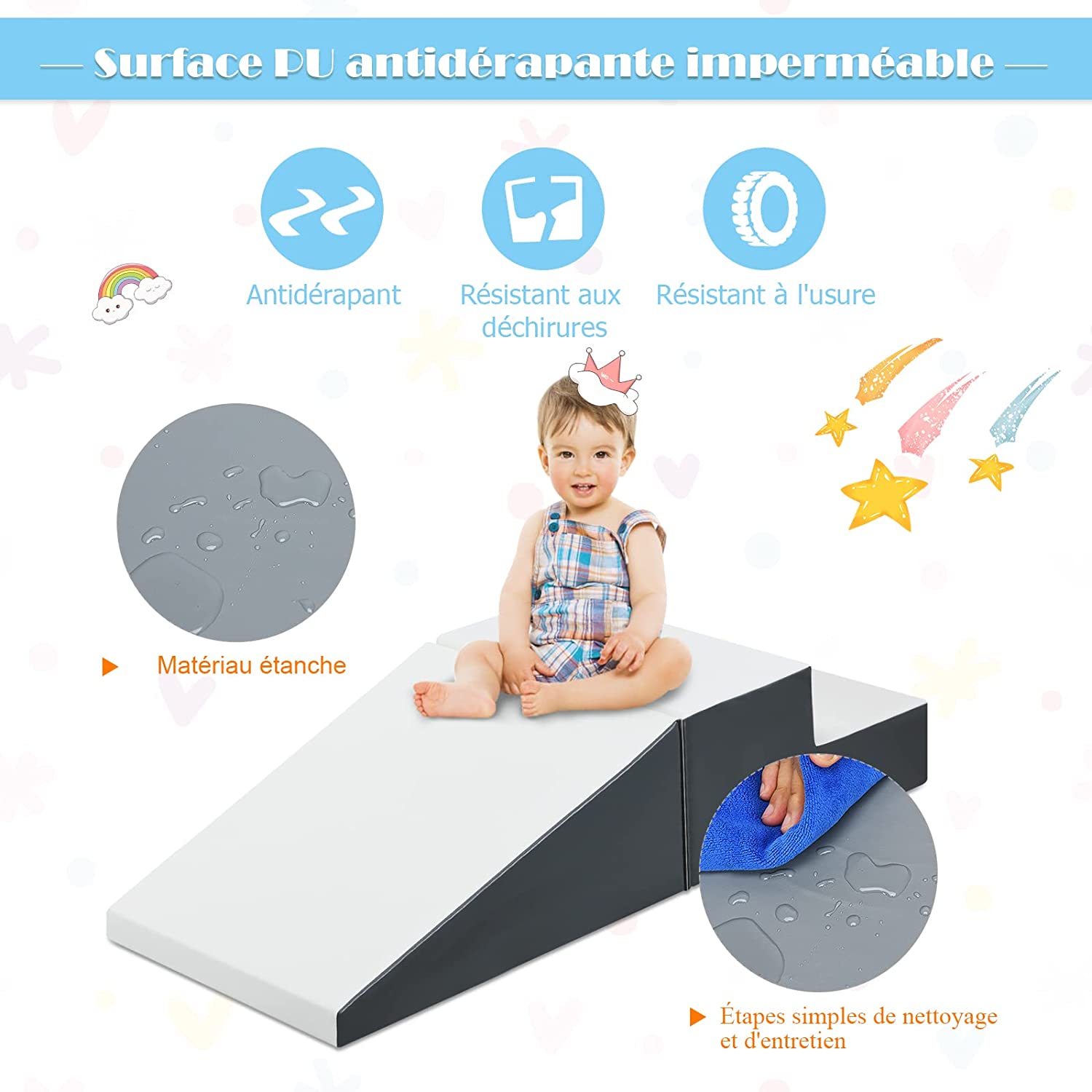 2 Pcs Blocs De Construction En Mousse Pour Tout-petits Antidé Modules