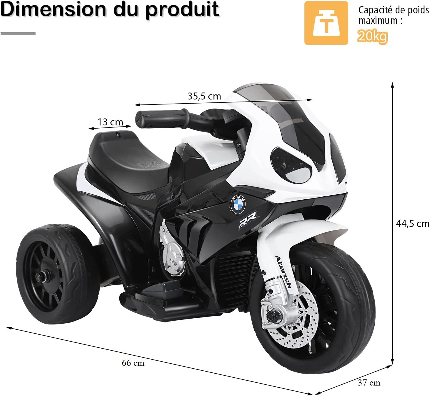 Moto Electrique Pour Enfants À 3 Roues Avec Phare Lumineux, Musiques 6 V / 4ah 2