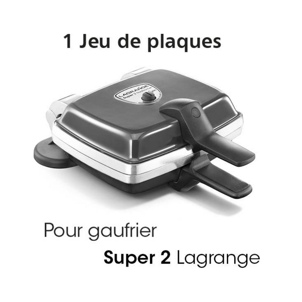Paire De Plaque Pour Gaufrettes Super 2 Gaufres Lagrange 030222 à Prix