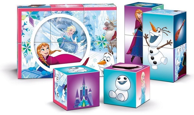Clementoni - Puzzle 12 Cubes Multiplay - La Reine Des Neiges