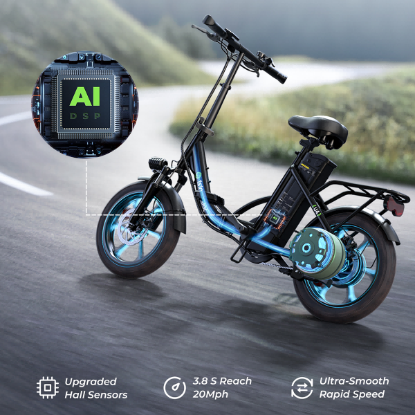 Vélo Électrique Urbain Isinwheel U4, 36 V, 10,4 Ah, 250 W, 16 Pouces