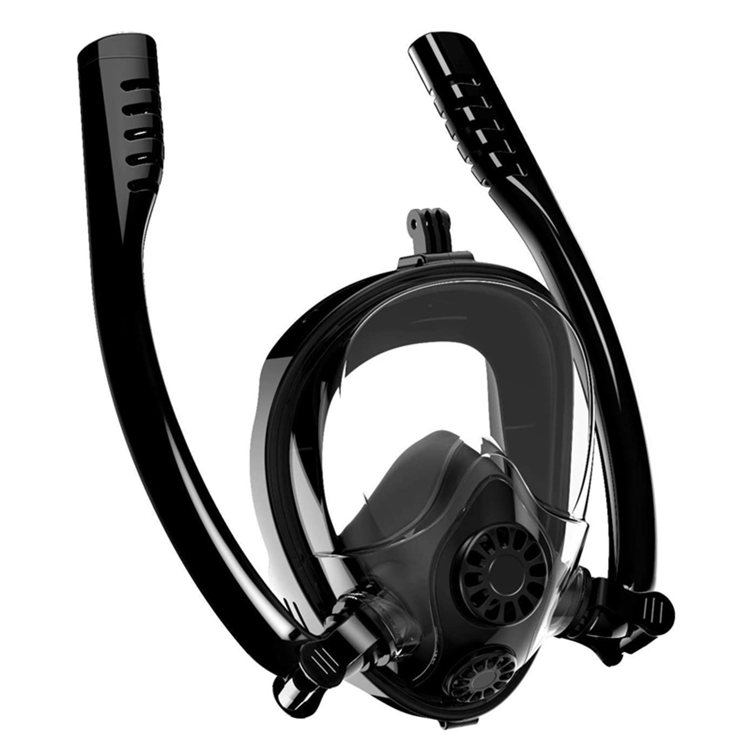 Double Tube Full Face 180° Panoramic Snorkel Mask - XL
