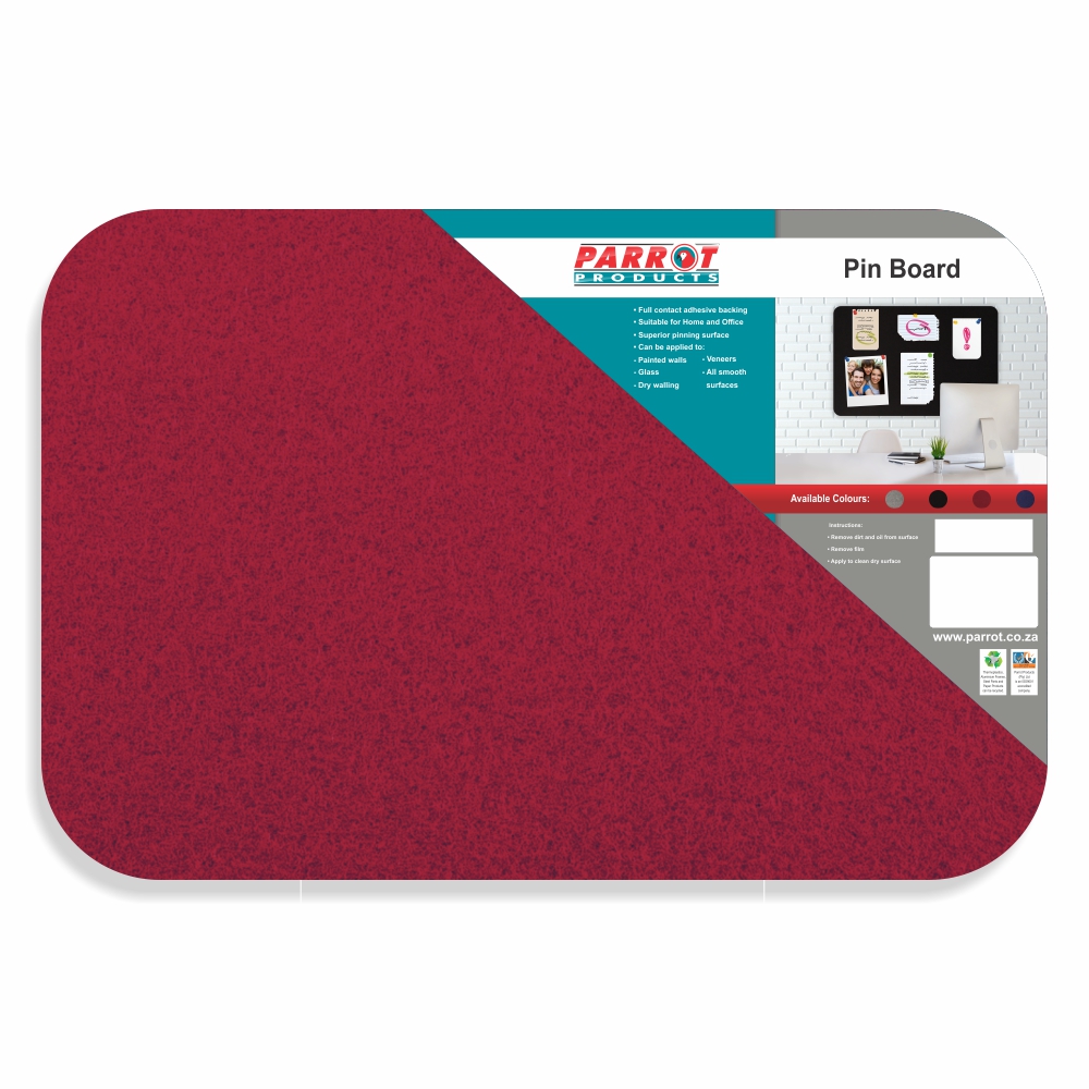 Adhesive Pin Board (No Frame - 450*300mm - Red)