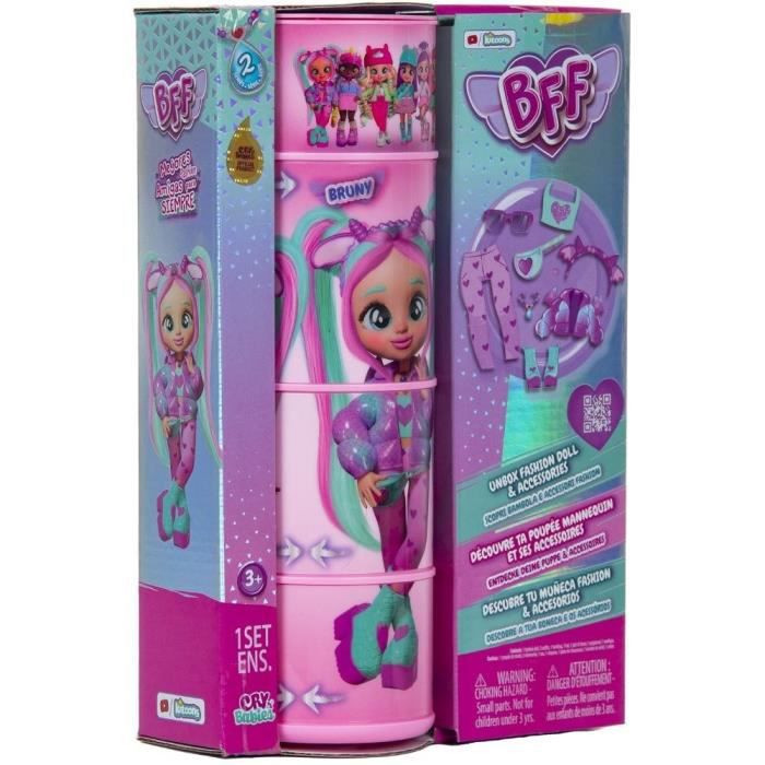 Poupée Mannequin Bff Cry Babies Imc Toys - Série 2 - Bruny - 20cm à ...