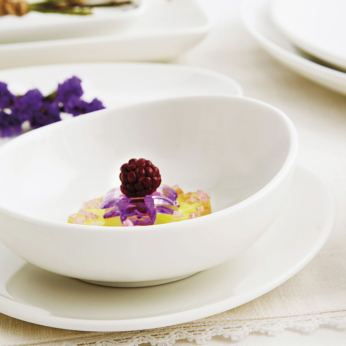 Assiette plate Ariane Vital Filo Blanc Céramique (6 Unités