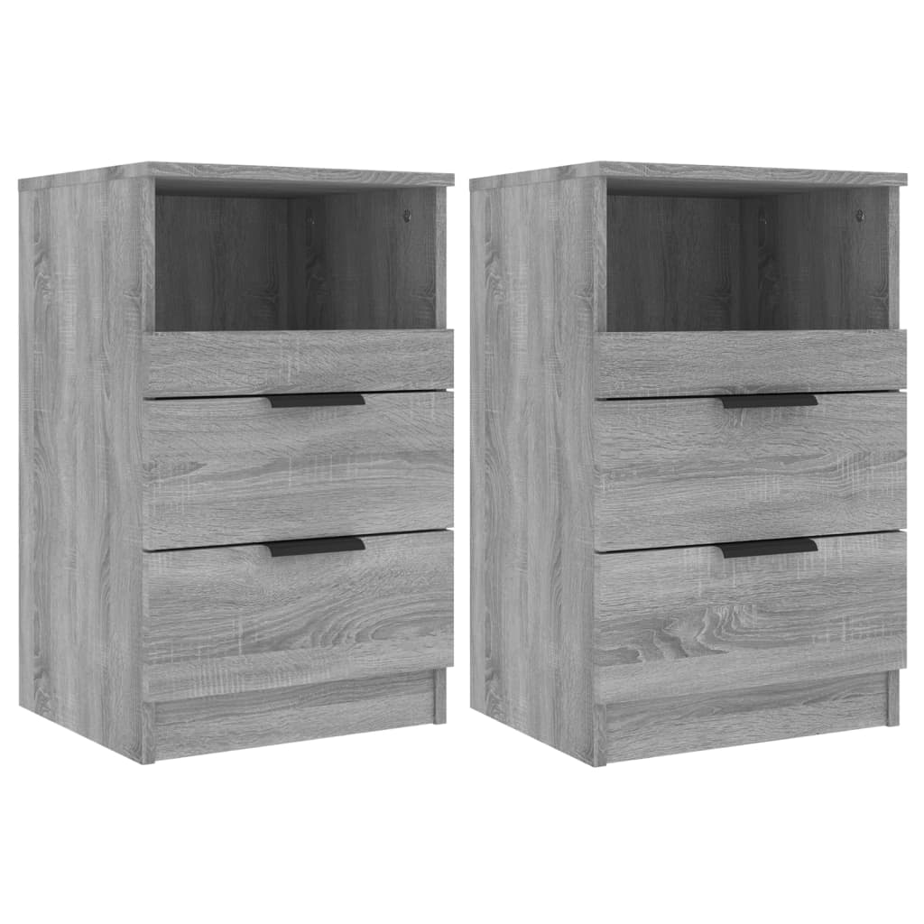 Lot De 2 Tables De Chevet Avec Deux Tiroirs 40 X 36 X 65 Dec035752