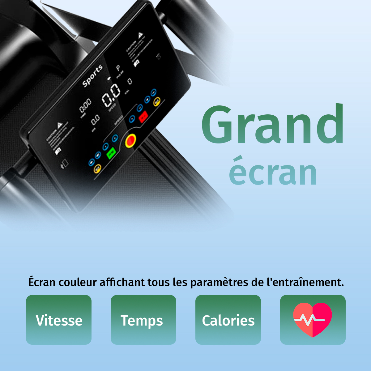 Tapis de Course Intelligent Clover Fitness A8 Vitesse maximum 13 km/h Bluetooth à Prix Carrefour