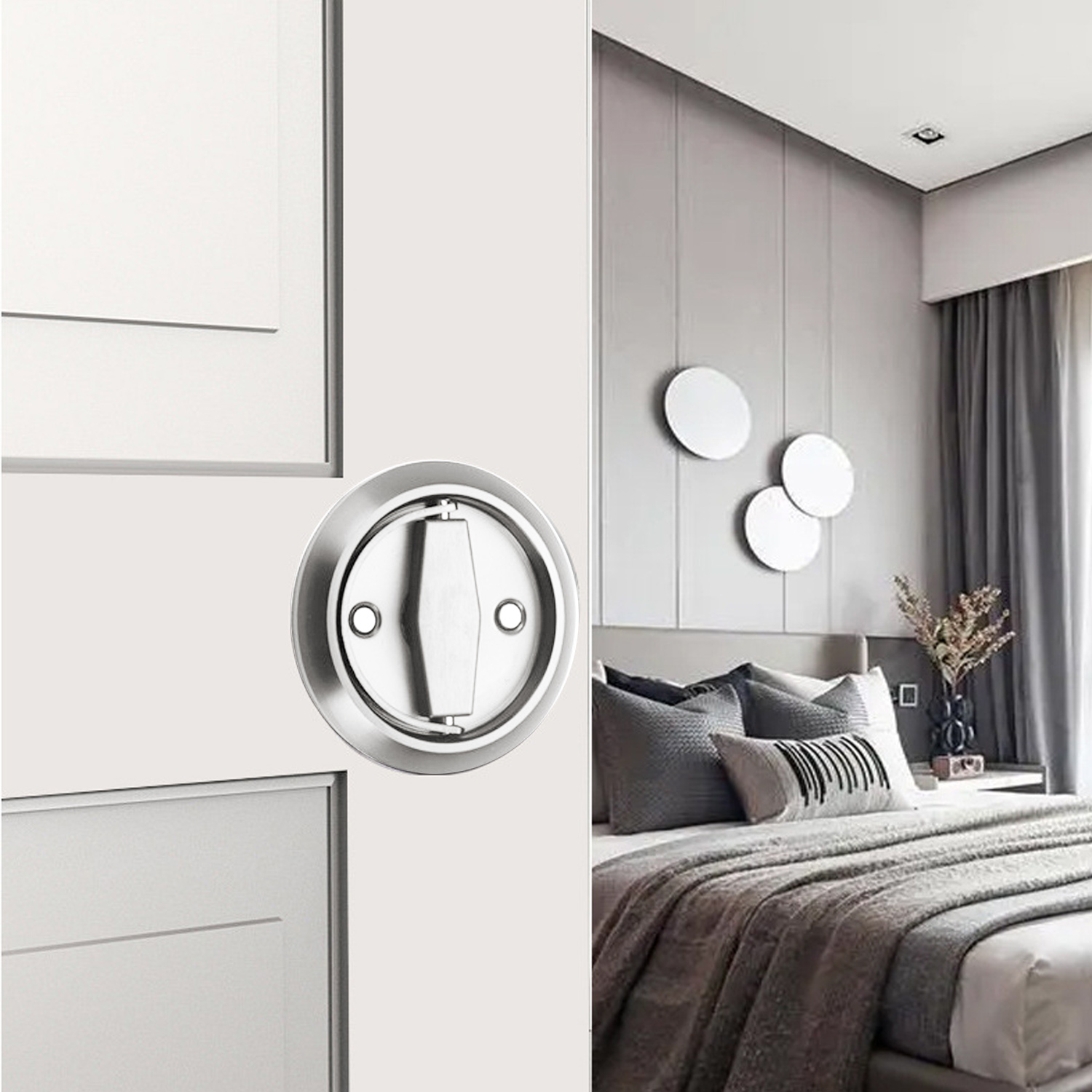 Serrure De Porte / Serrure De Meuble En Acier Inoxydable Silver