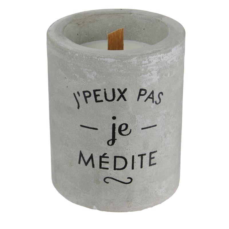 Bougie Parfumee Ciment Zen H10cm