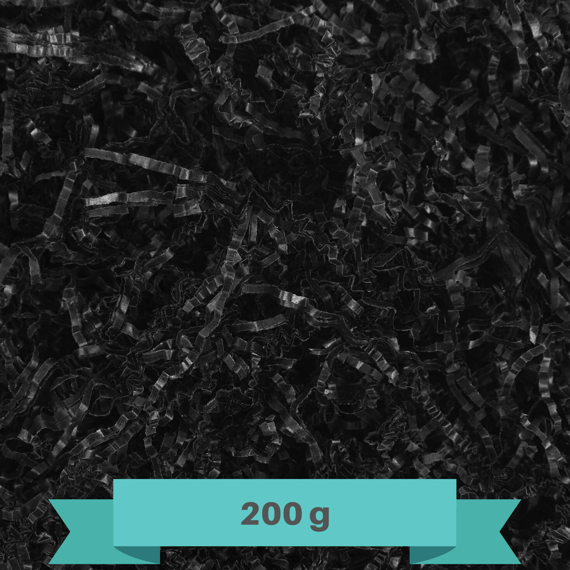 Creative Deco 200g Frisure Papier Déchiqueté Papier Kraft Noir | Papier Cadeau Noel | Frisure Emballage | Panier Garni