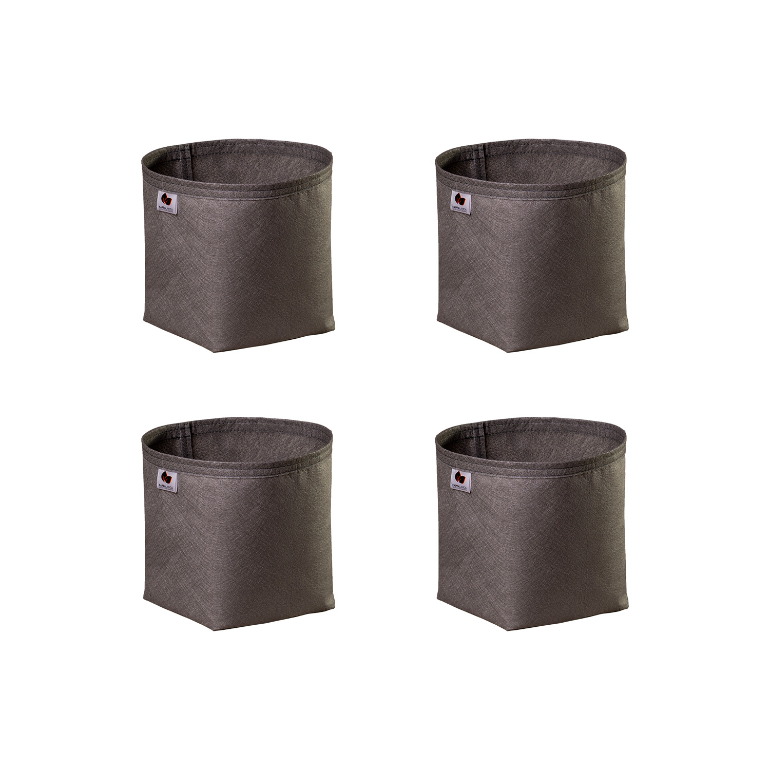 4x15L Grey Fabric Pot Pack