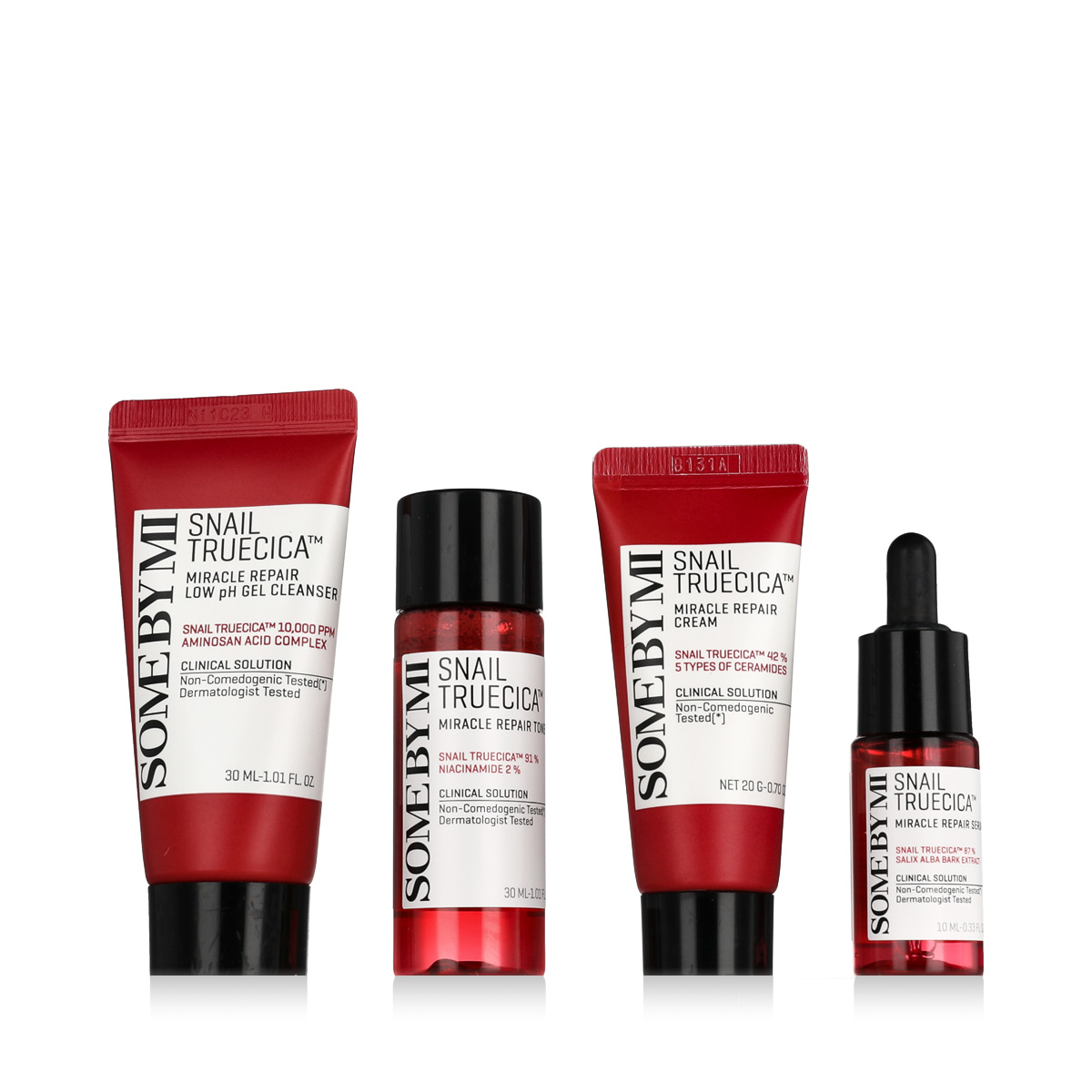 Some By Mi Snail Truecica Miracle Repair Starter Kit so štyrmi produktmi