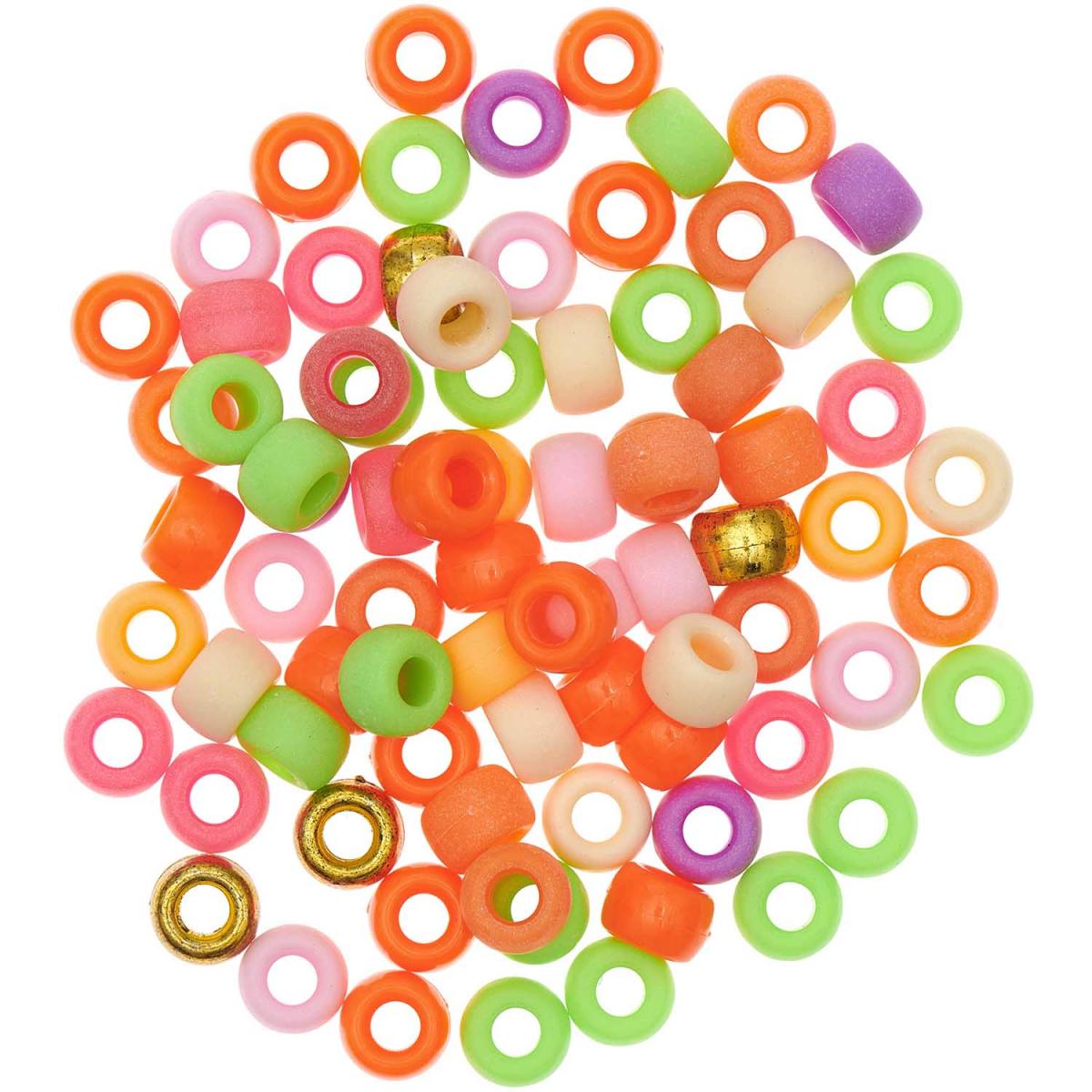 Itoshii Pack De 80 Perles Ponii Neon Mix