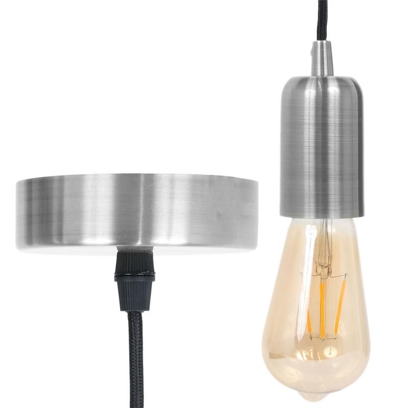 Paris Prix - Lampe Suspension Déco "vintage" 9cm Argent