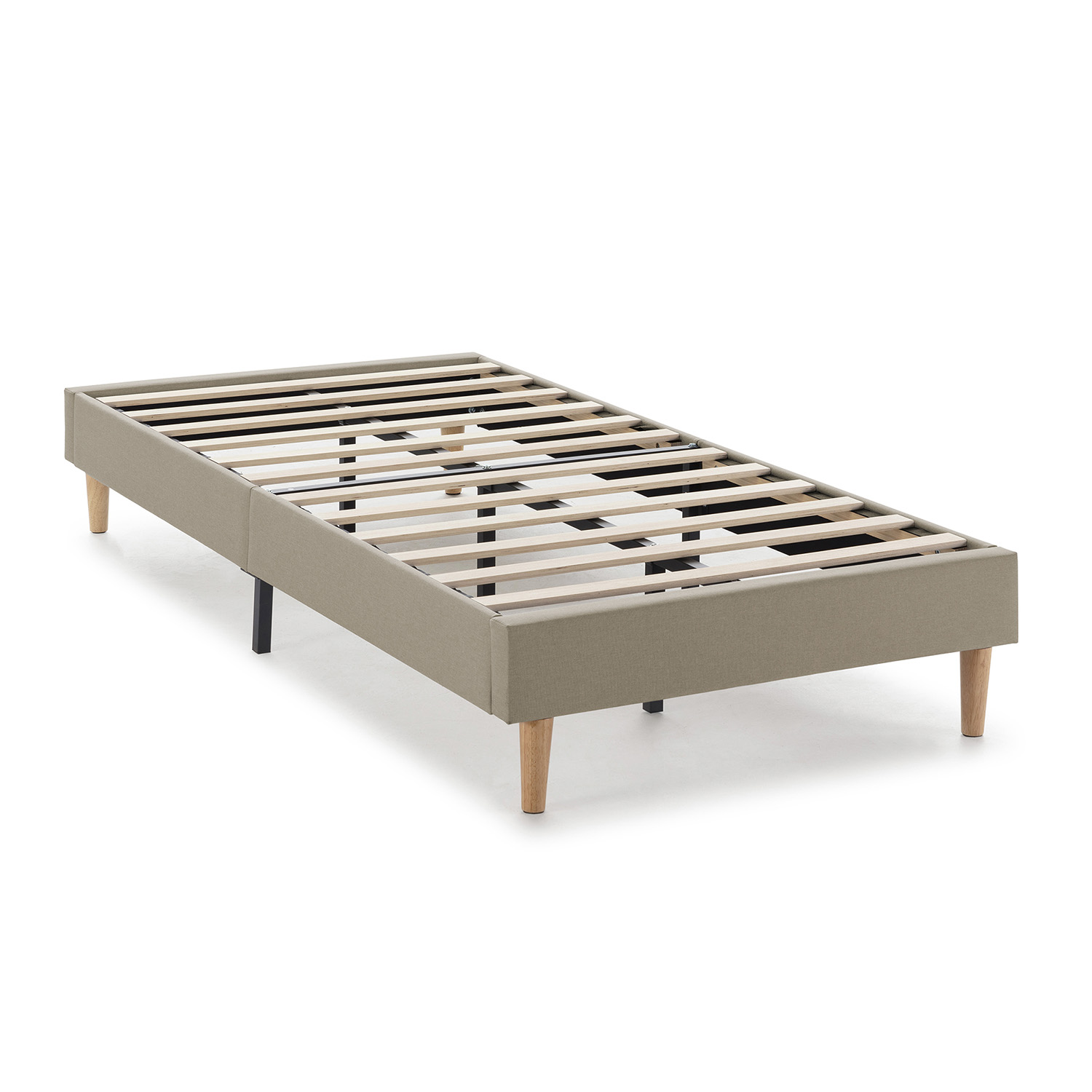Sommier Tapissier Aura 90x190 Cm  Beige, Hauteur 30 Cm