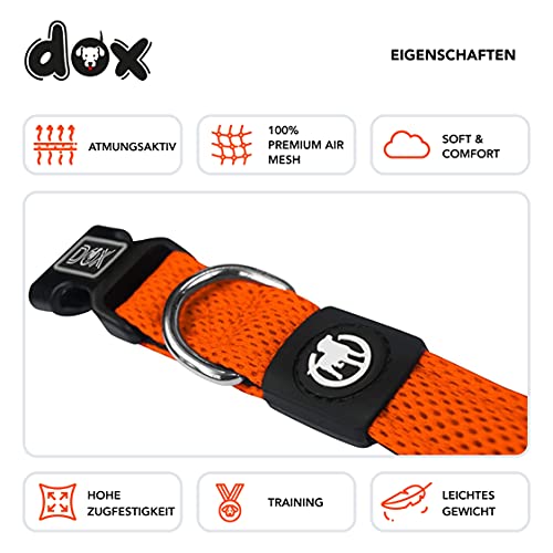 Ddoxx Collier Chien Air Mesh, Rembourrée, Réglable | Nombreuses Couleurs & Tailles | Pour Petit, Moyen Gros & Grand | Co