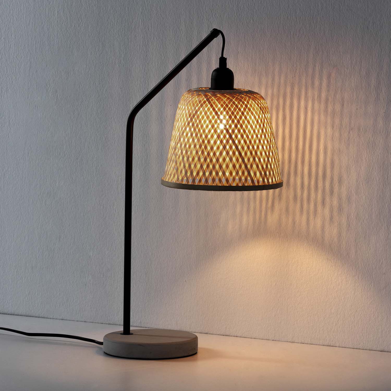Lampe À Poser Sakura En Bamboo, Diamètre 55 Cm