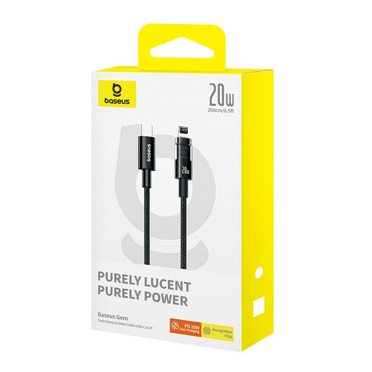Câble Usb-c Vers Lightning Baseus P10373001111-01 Noir 2 M