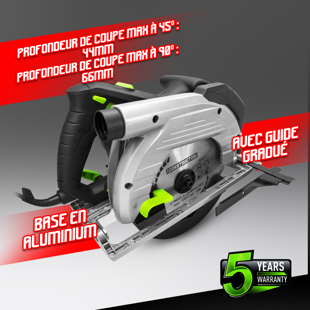 Scie Circulaire  1350w Constructor