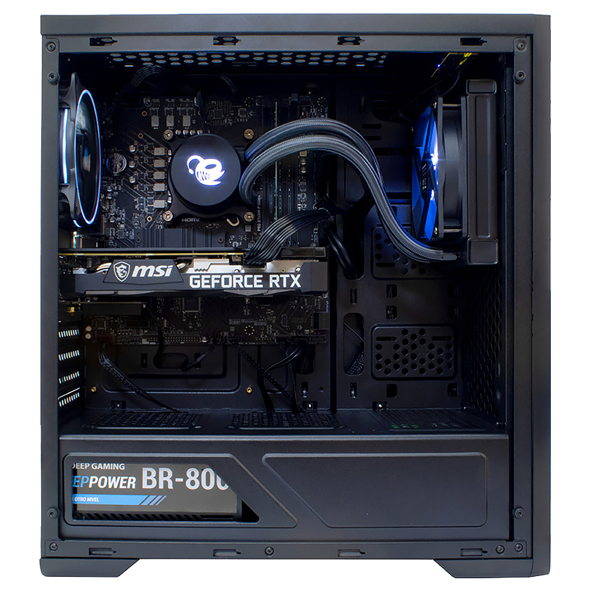 DeepGaming - PC Gamer Venom (Intel Core i9-11900F, 16Go RAM, RTX 3050 6Go, SSD M.2 500Go + 2To HDD, Windows 11 Pro, Refroidissement par liquide, WiFi + Bluetooth)