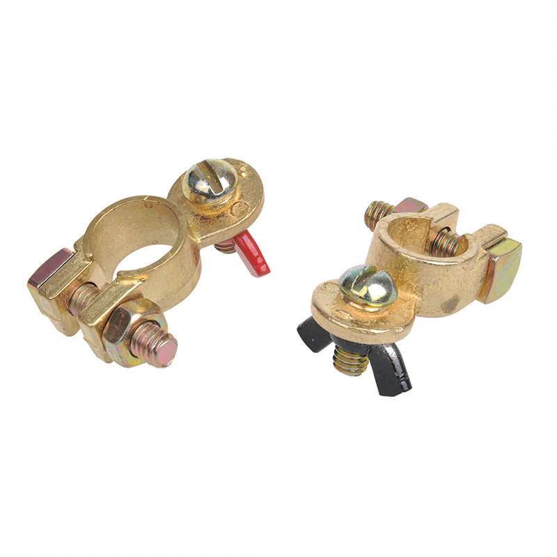 Set De Cosses De Connexion De Batterie (+) Et (-) Avec Écrou Papillon Rouge/noir