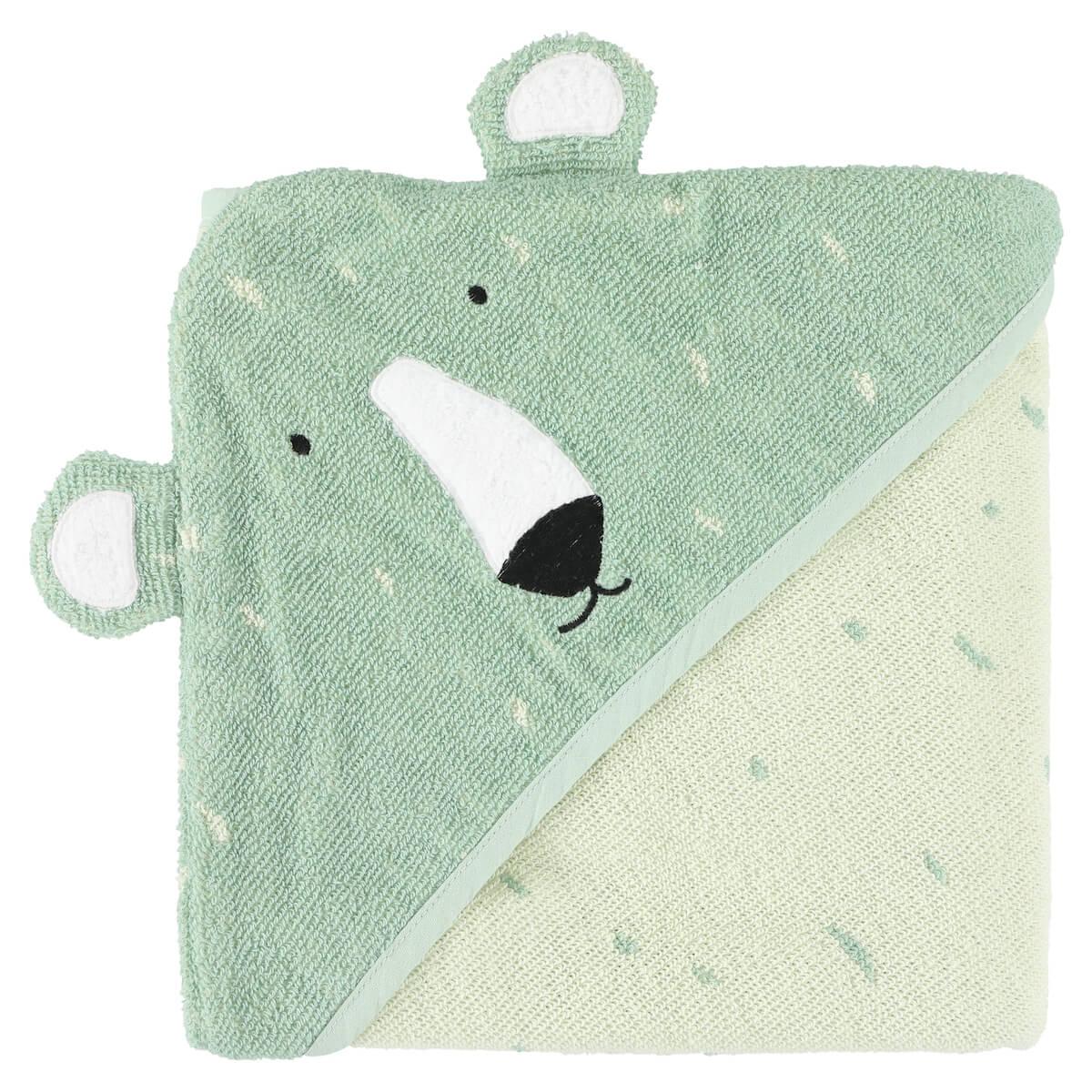 Cape De Bain 75x75cm Nostalgic Ride - Serviette Bébé Avec Capuche Chevaux à Bascule