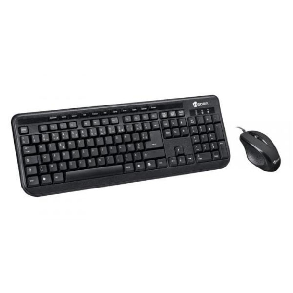 Kit Heden Clavier Souris Filaire Souris Optique 1200 Dpi Clavier Multimedia Noir