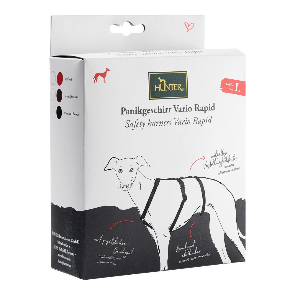 Harnais Pour Chien Hunter Safety Vr 64-100 Cm Rouge L M/l