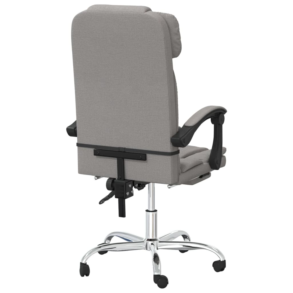 Fauteuil De Massage Inclinable De Bureau Taupe Tissu